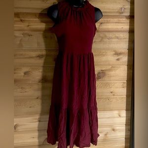 Calvin Klein Size 2 Burgundy Dress